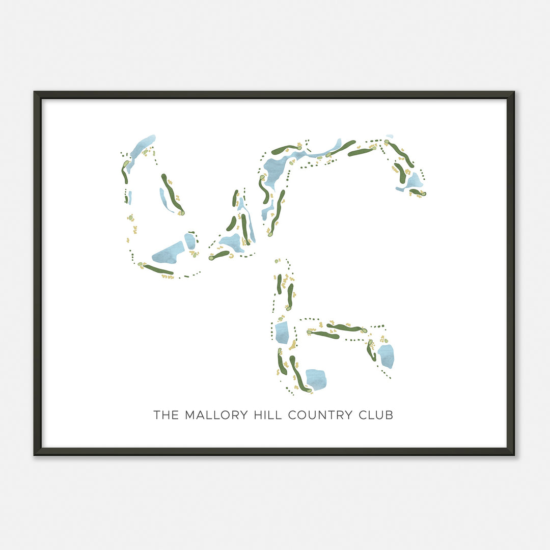 Print of The Mallory Hill Country Club Modern Map