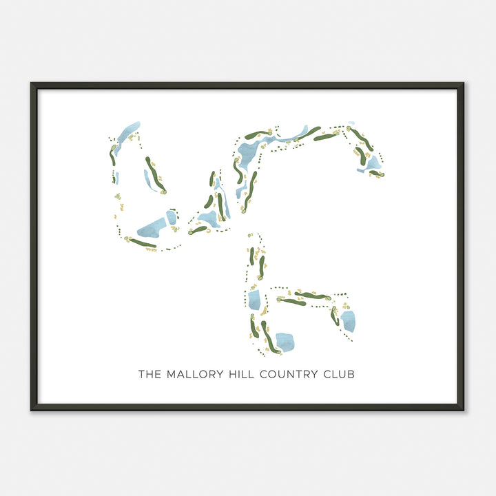 Print of The Mallory Hill Country Club Modern Map