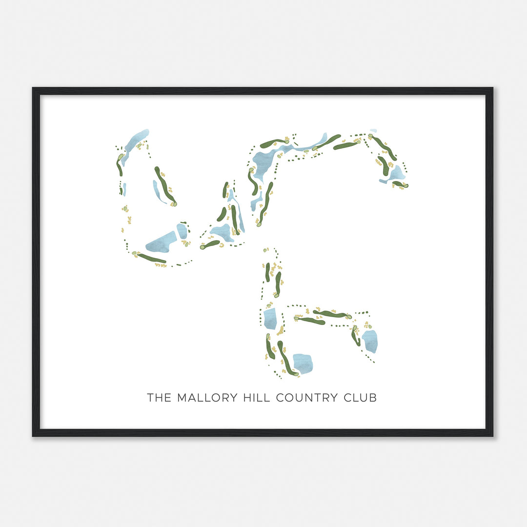 Print of The Mallory Hill Country Club Modern Map