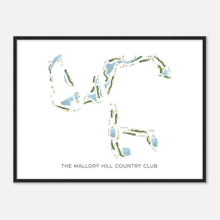 Print of The Mallory Hill Country Club Modern Map