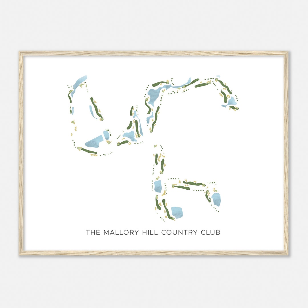Print of The Mallory Hill Country Club Modern Map