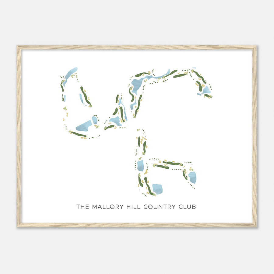 Print of The Mallory Hill Country Club Modern Map