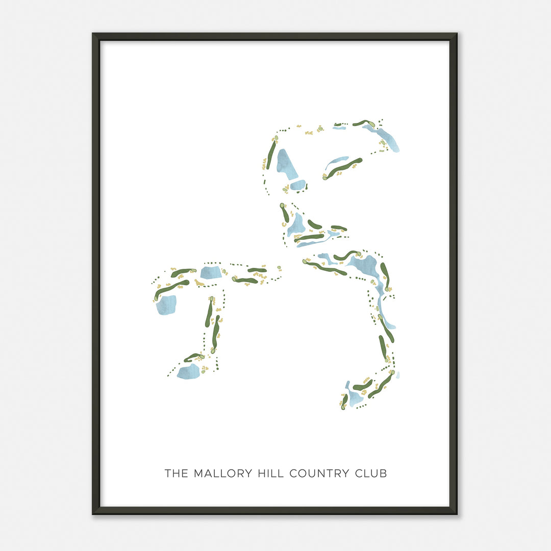 Print of The Mallory Hill Country Club Modern Map