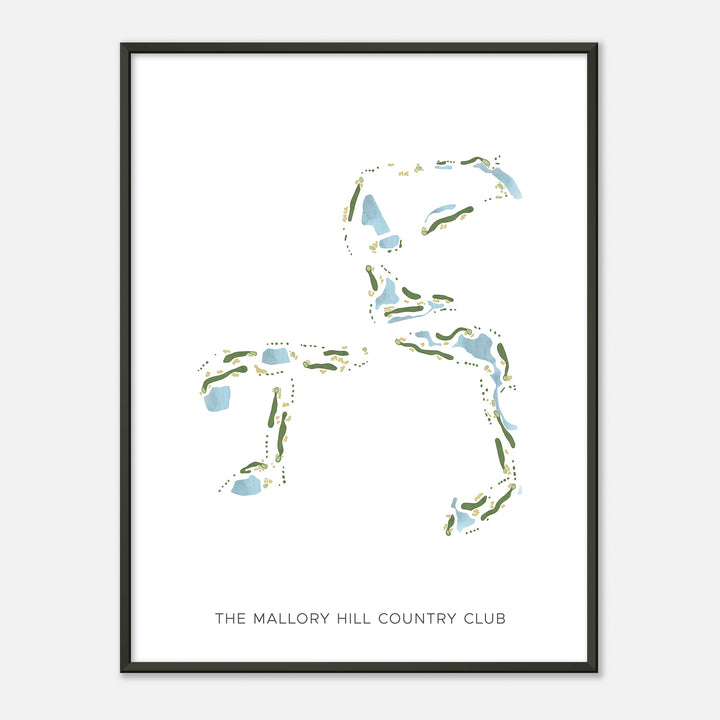 Print of The Mallory Hill Country Club Modern Map