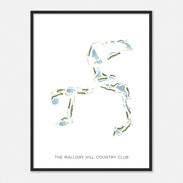 Print of The Mallory Hill Country Club Modern Map