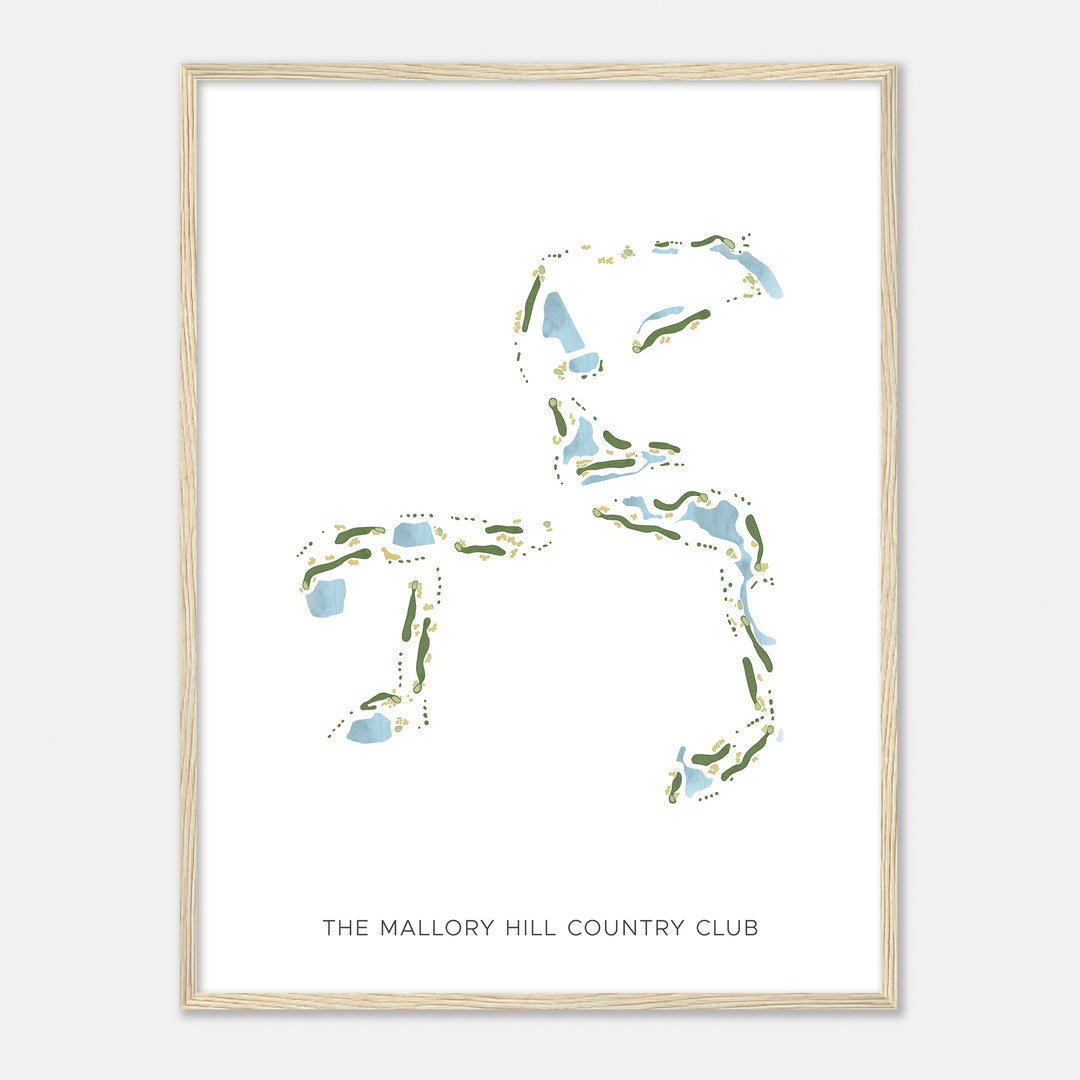Print of The Mallory Hill Country Club Modern Map