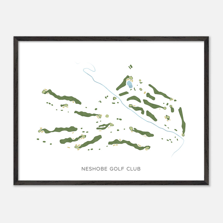 Print of Neshobe Golf Club Modern Map