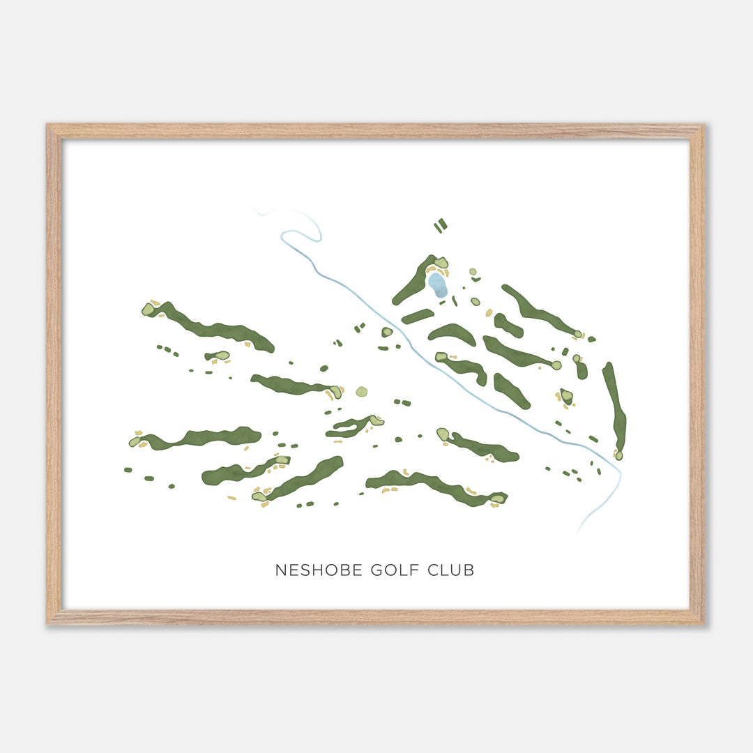 Print of Neshobe Golf Club Modern Map