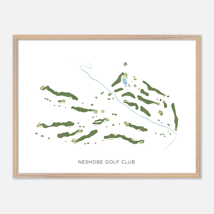 Print of Neshobe Golf Club Modern Map