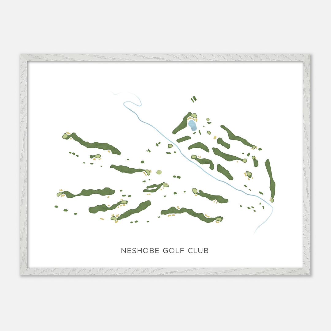 Print of Neshobe Golf Club Modern Map