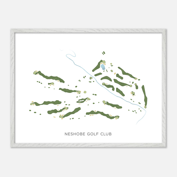 Print of Neshobe Golf Club Modern Map