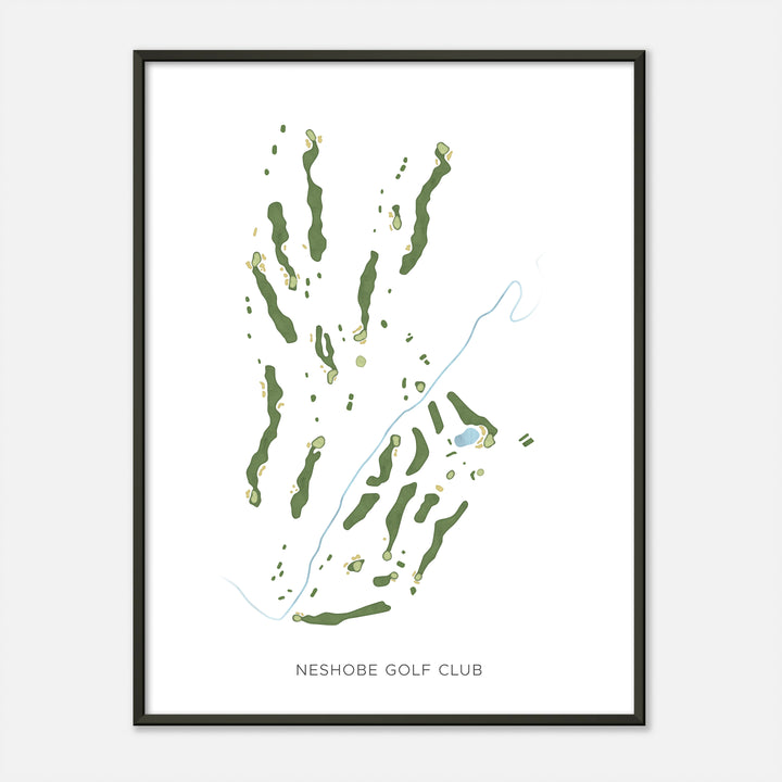 Print of Neshobe Golf Club Modern Map