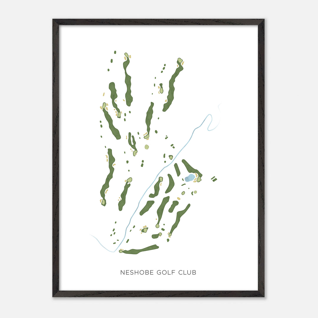 Print of Neshobe Golf Club Modern Map