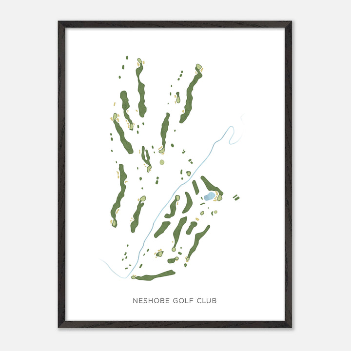 Print of Neshobe Golf Club Modern Map