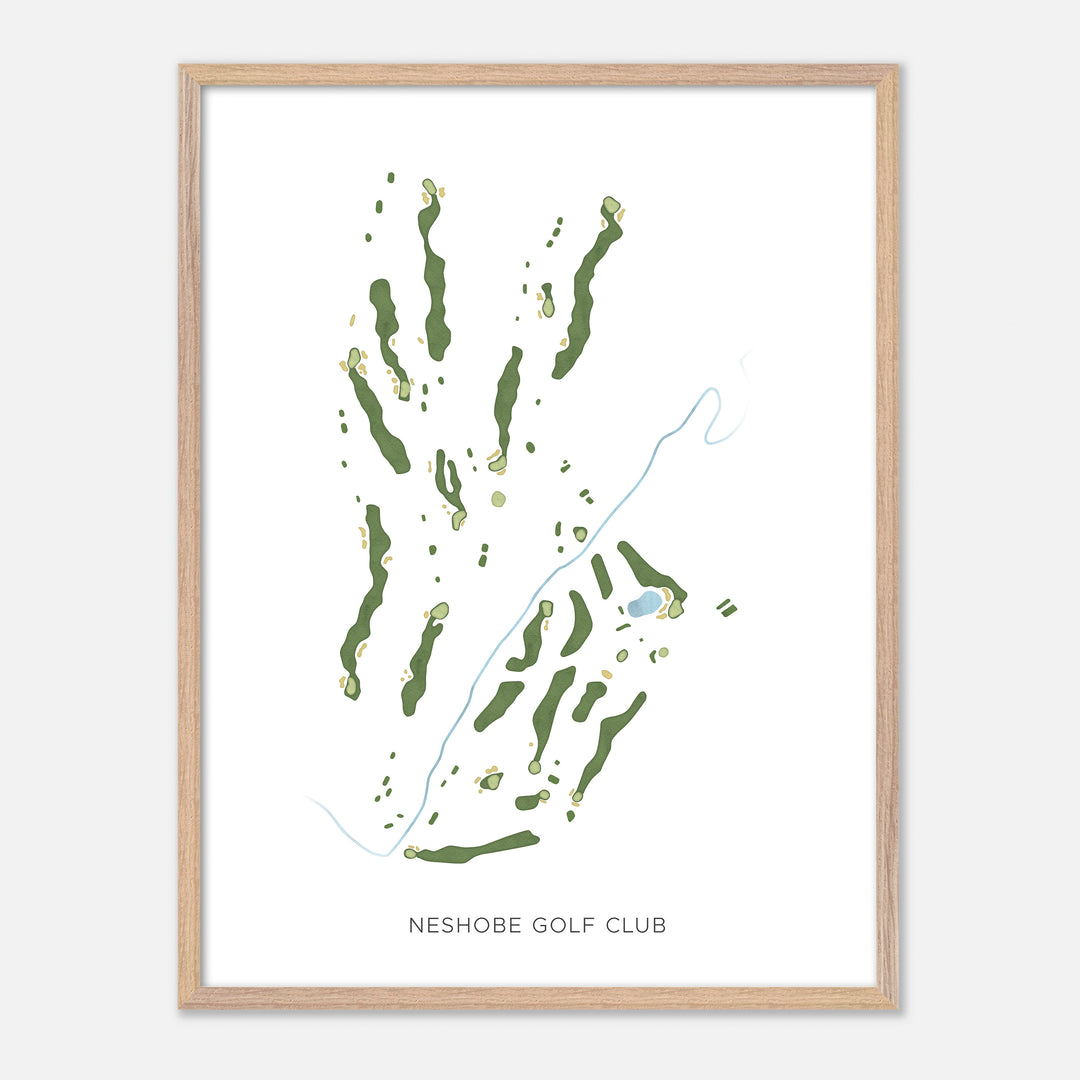 Print of Neshobe Golf Club Modern Map