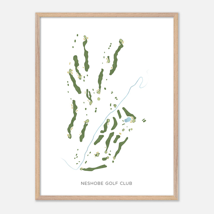 Print of Neshobe Golf Club Modern Map