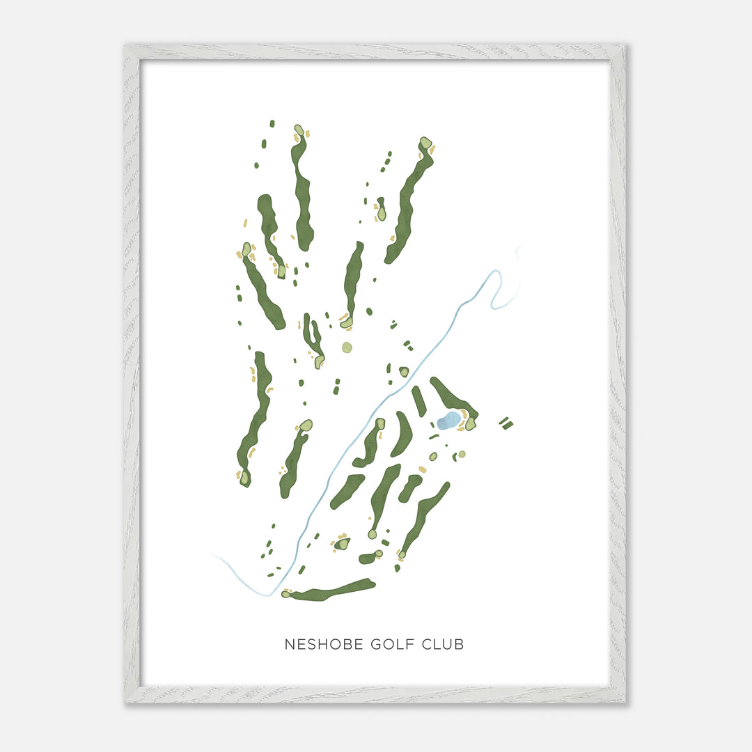 Print of Neshobe Golf Club Modern Map