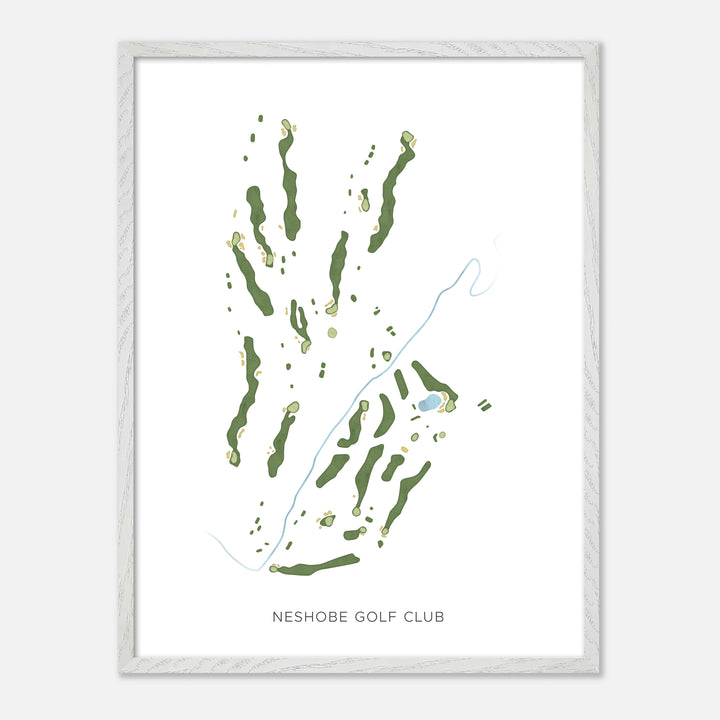 Print of Neshobe Golf Club Modern Map
