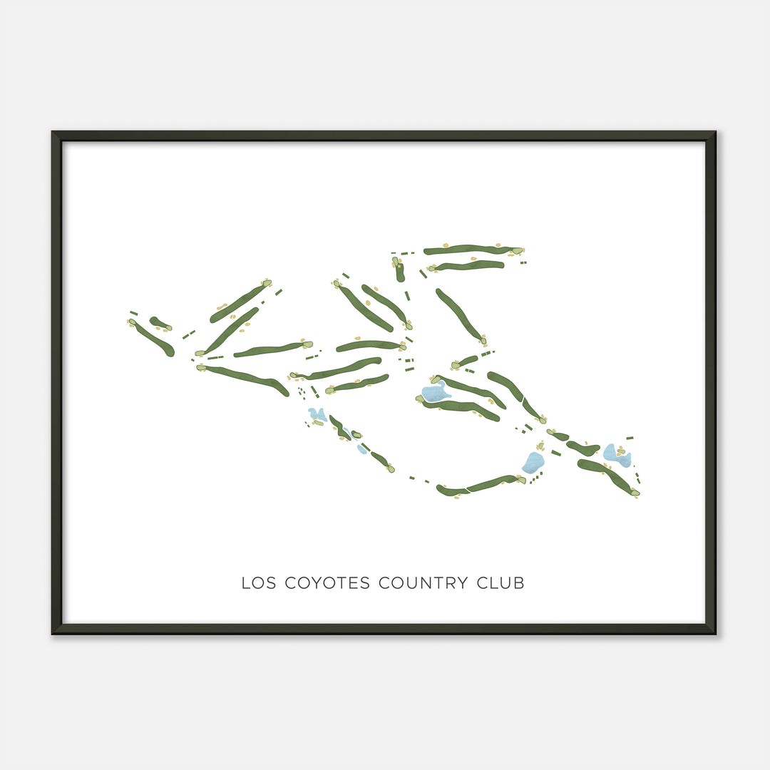 Print of Los Coyotes Country Club Modern Map