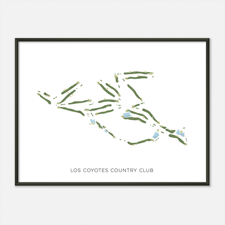 Print of Los Coyotes Country Club Modern Map