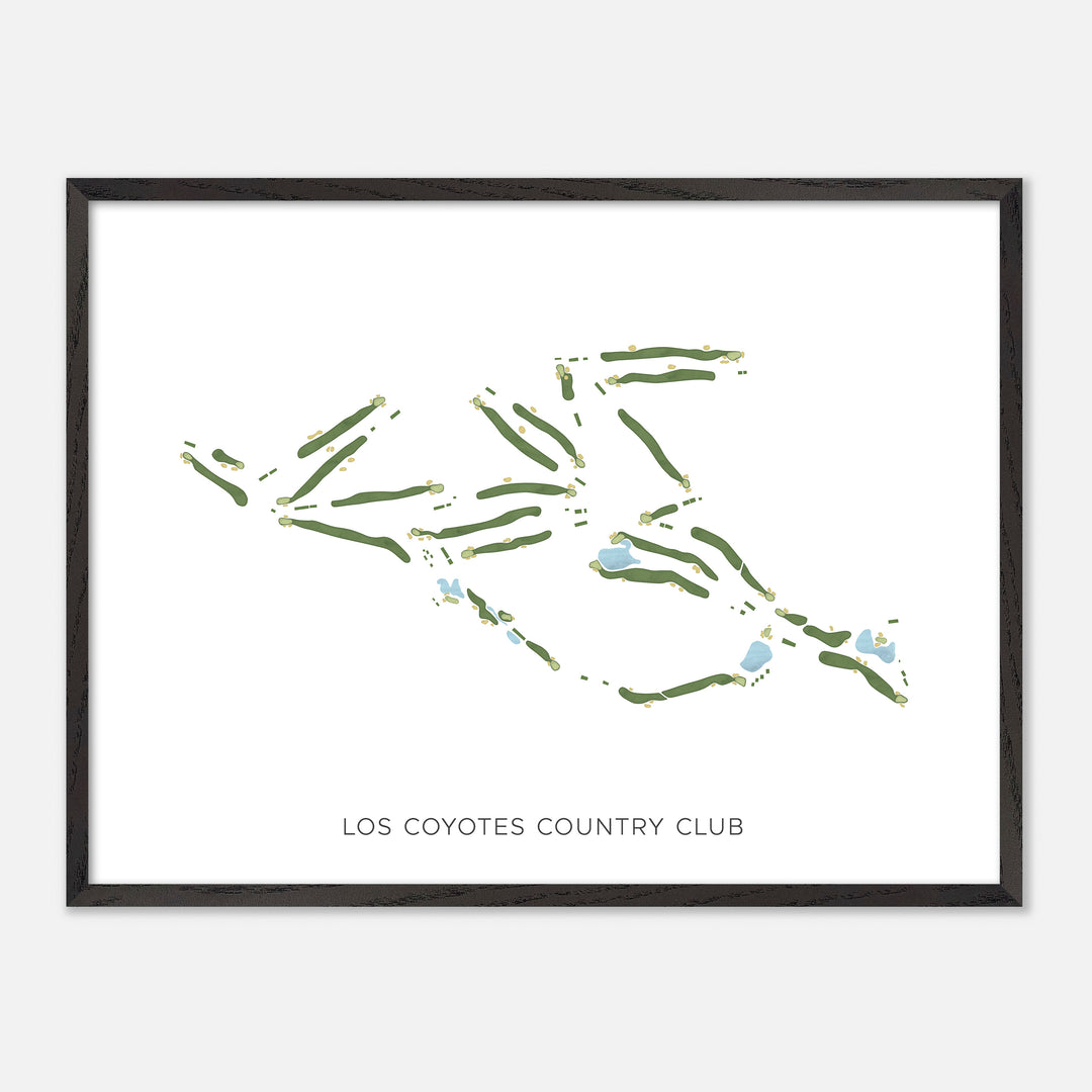 Print of Los Coyotes Country Club Modern Map