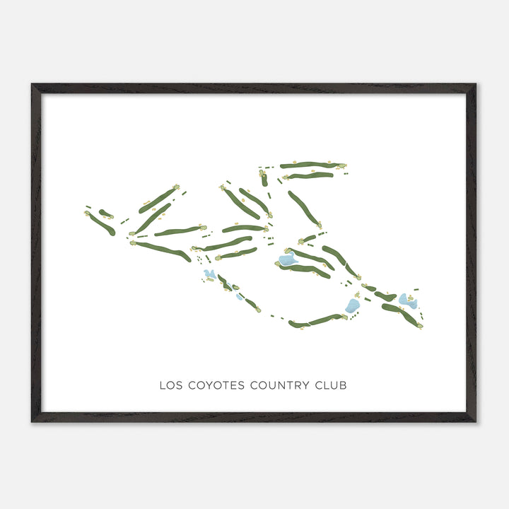 Print of Los Coyotes Country Club Modern Map