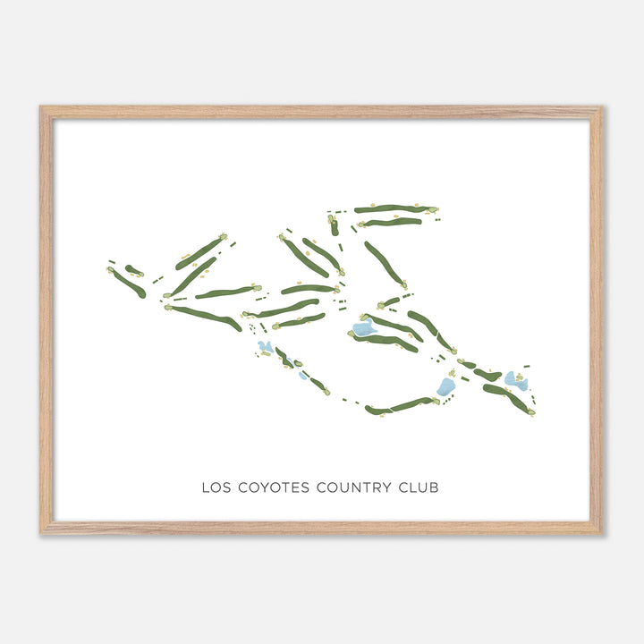 Print of Los Coyotes Country Club Modern Map