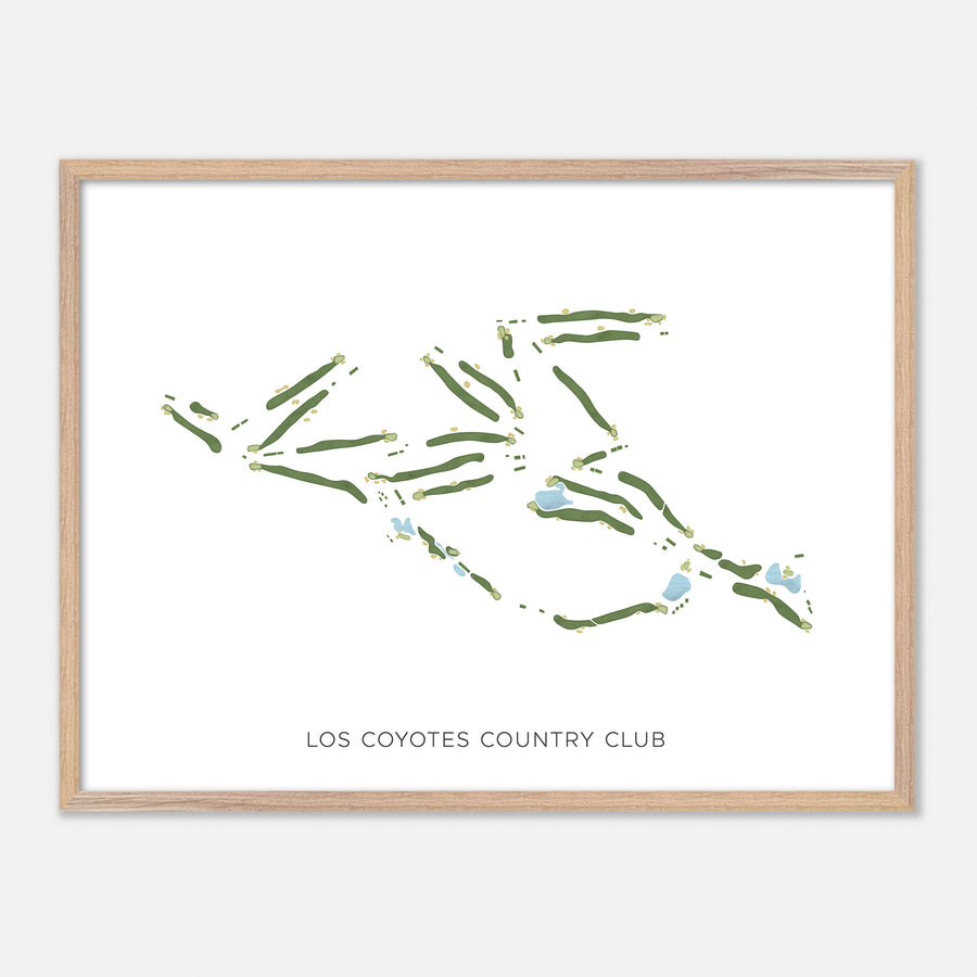 Print of Los Coyotes Country Club Modern Map