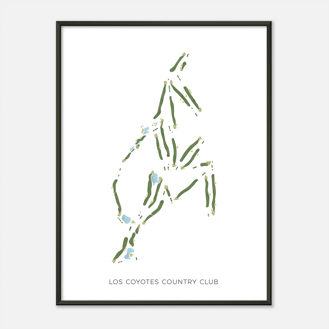 Print of Los Coyotes Country Club Modern Map