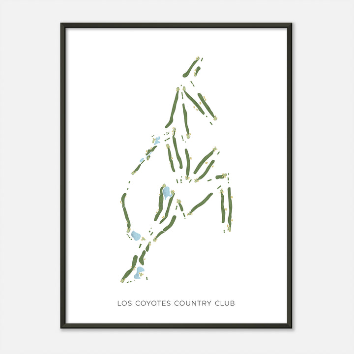 Print of Los Coyotes Country Club Modern Map