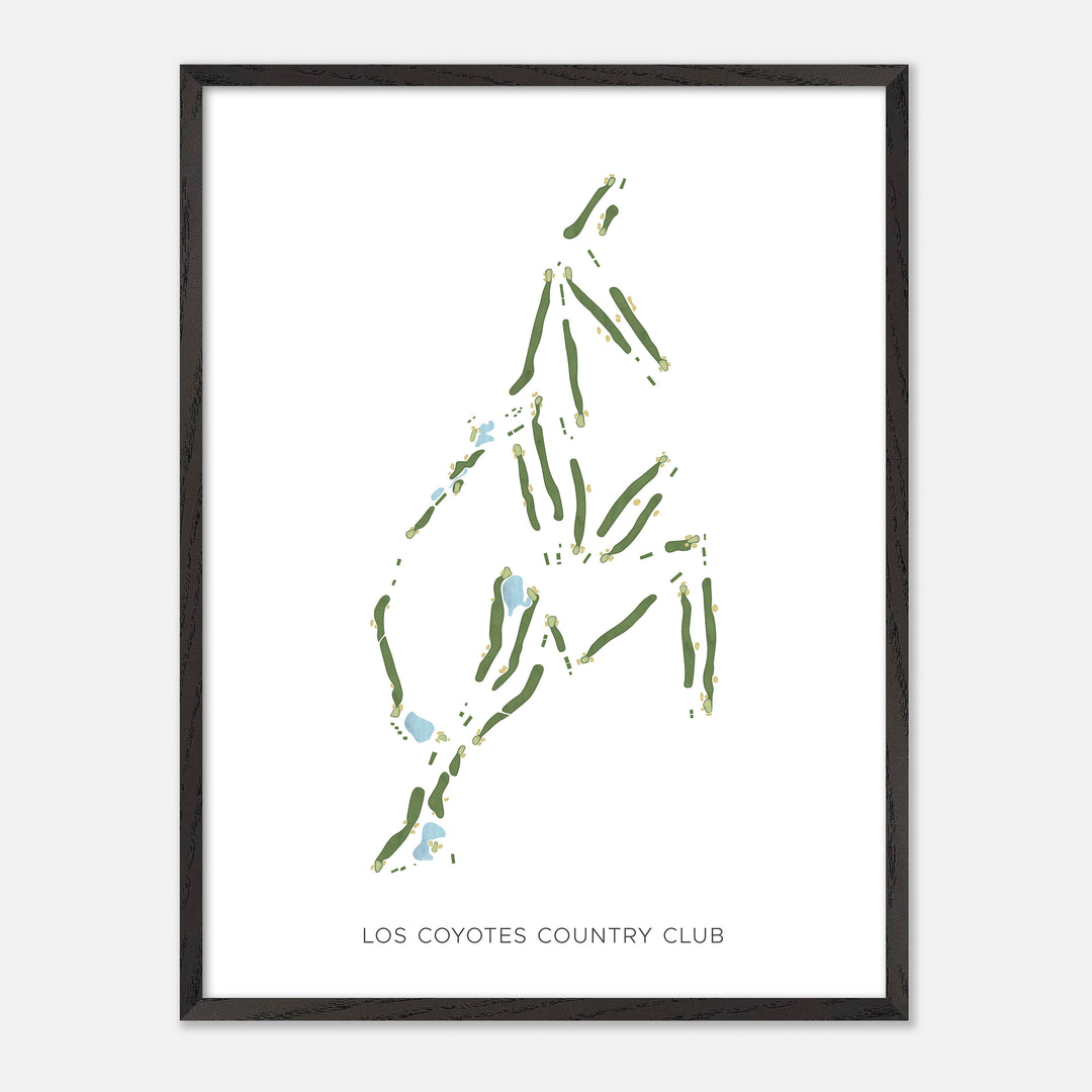 Print of Los Coyotes Country Club Modern Map
