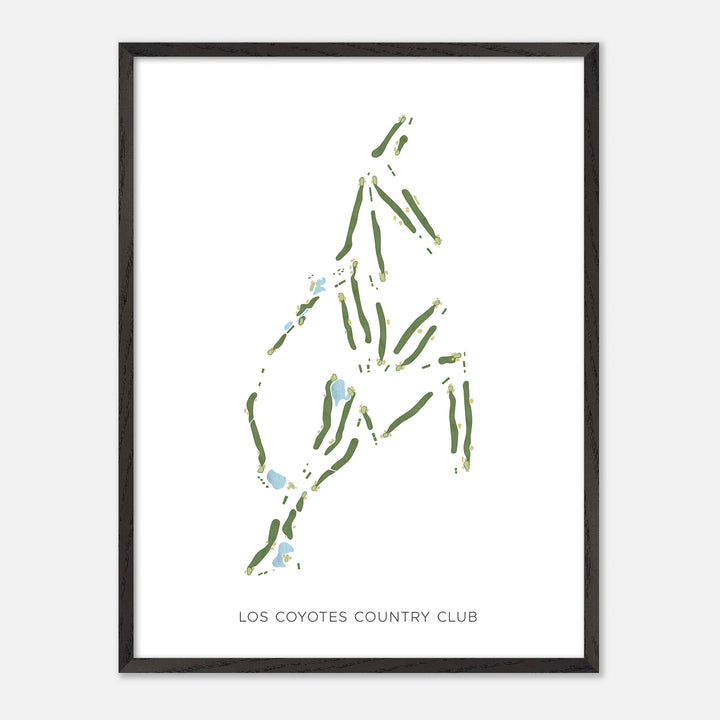 Print of Los Coyotes Country Club Modern Map