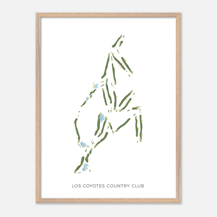 Print of Los Coyotes Country Club Modern Map