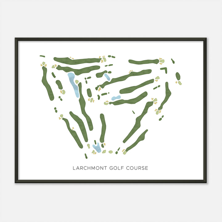 Print of Larchmont Golf Course Modern Map