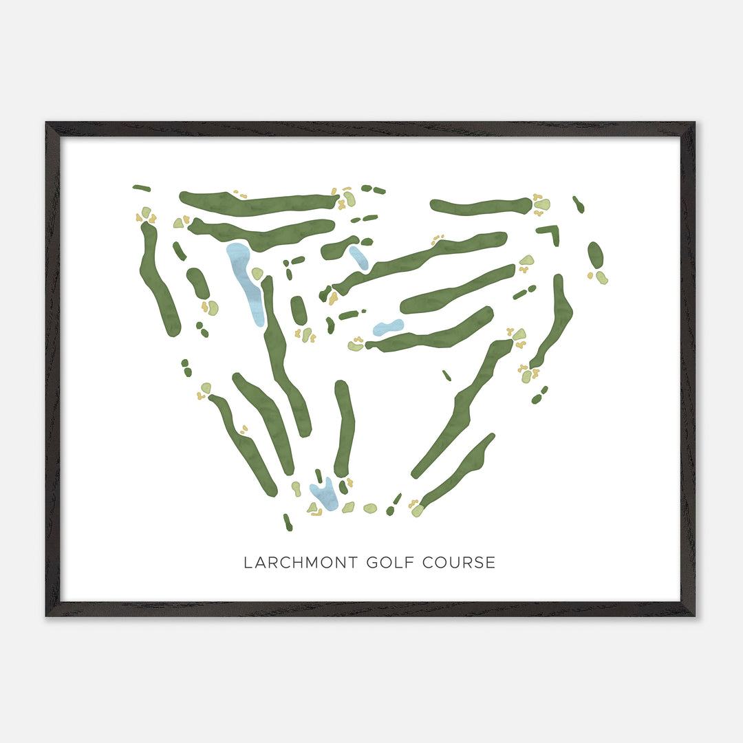 Print of Larchmont Golf Course Modern Map