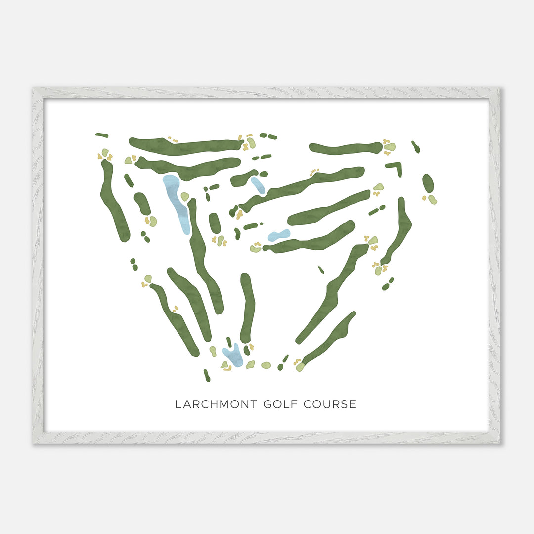 Print of Larchmont Golf Course Modern Map