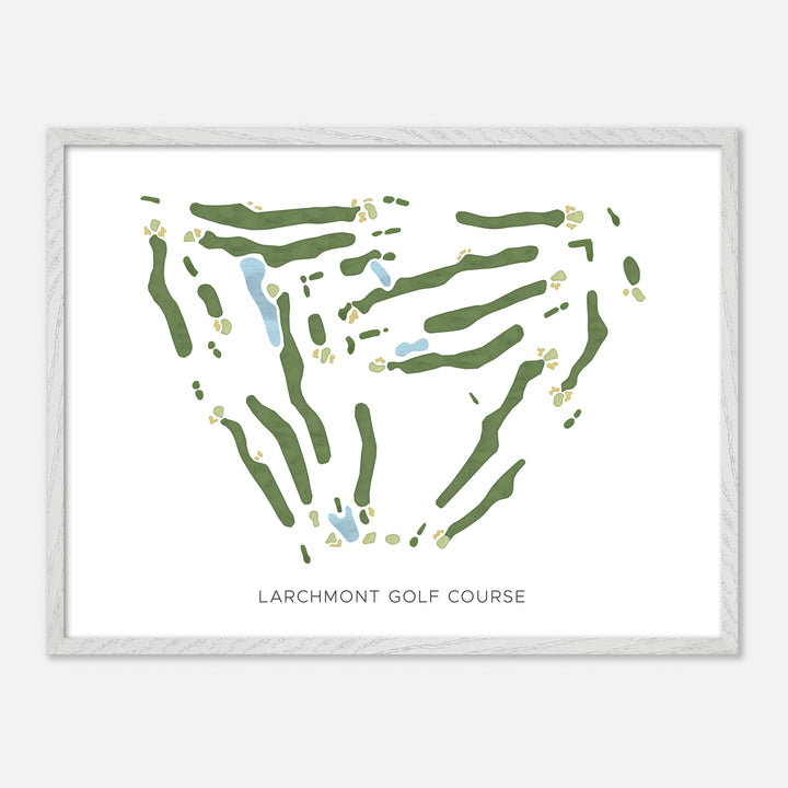 Print of Larchmont Golf Course Modern Map