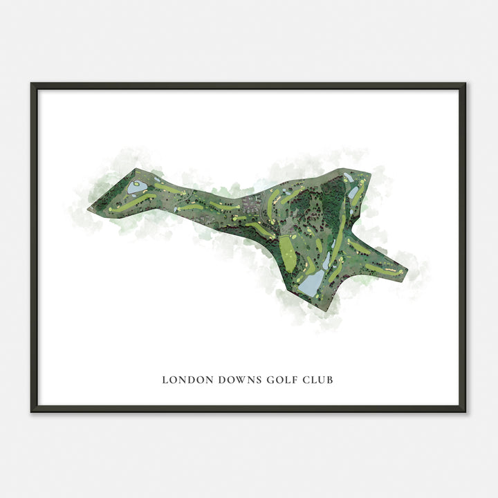 Print of London Downs Golf Club Classic Map