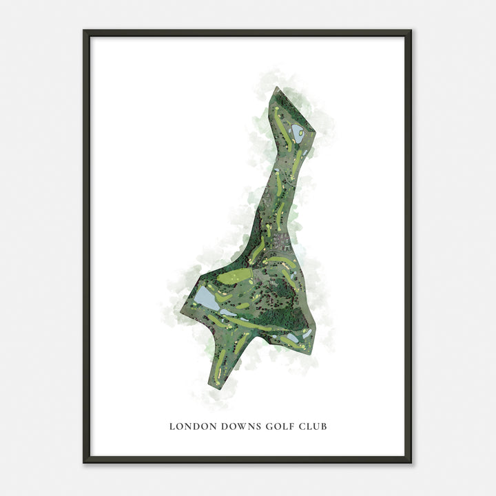 Print of London Downs Golf Club Classic Map