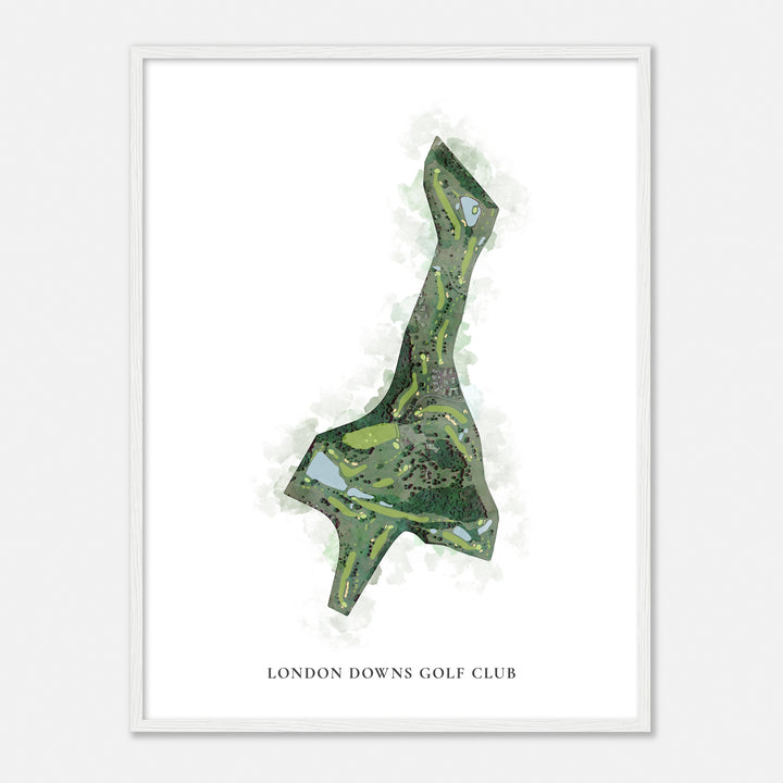 Print of London Downs Golf Club Classic Map