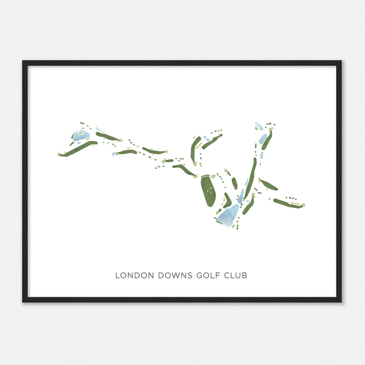 Print of London Downs Golf Club Modern Map