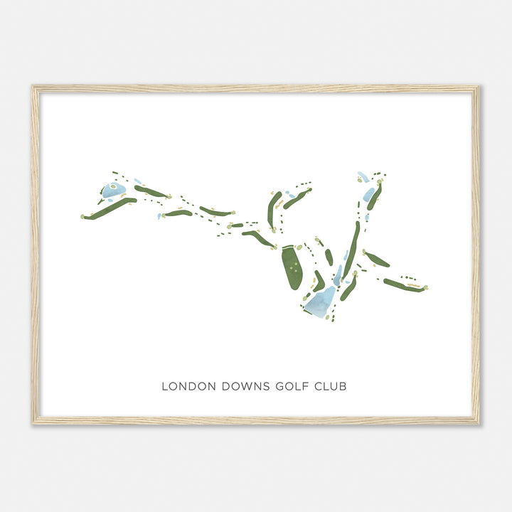 Print of London Downs Golf Club Modern Map