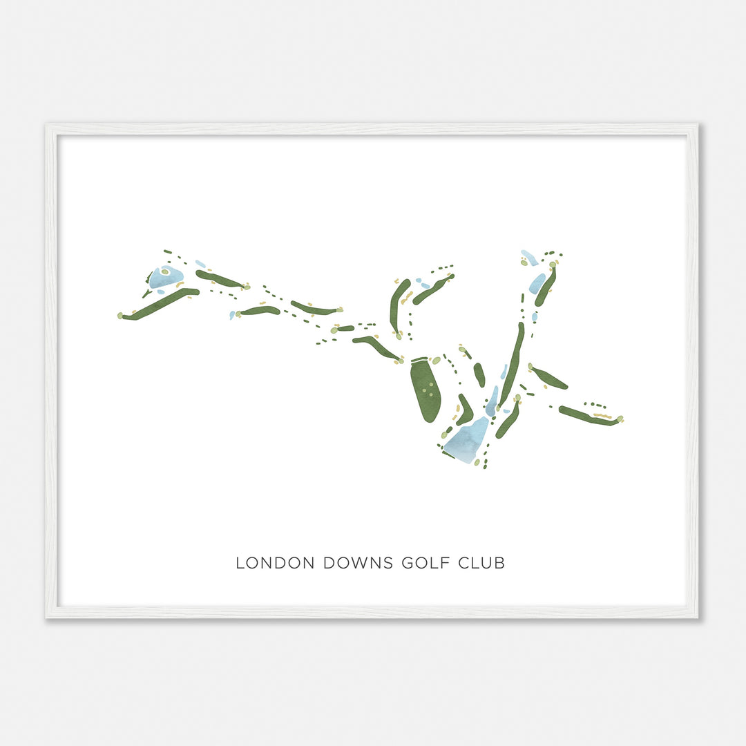 Print of London Downs Golf Club Modern Map