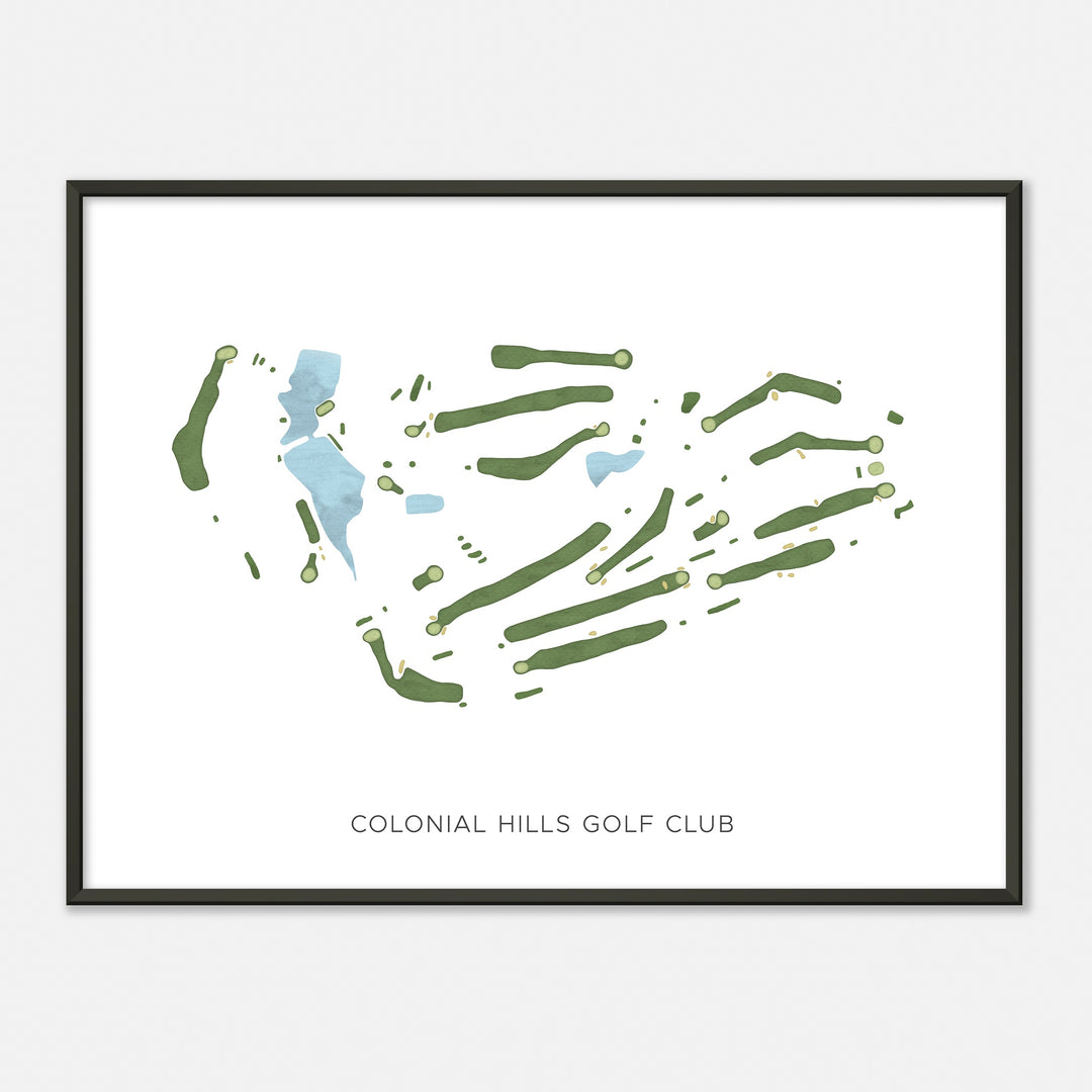 Print of Colonial Hills Golf Club Modern Map