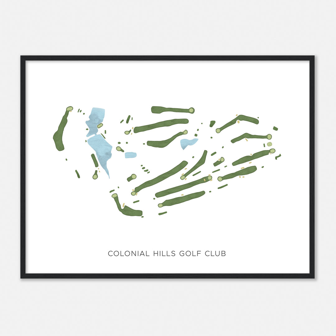 Print of Colonial Hills Golf Club Modern Map