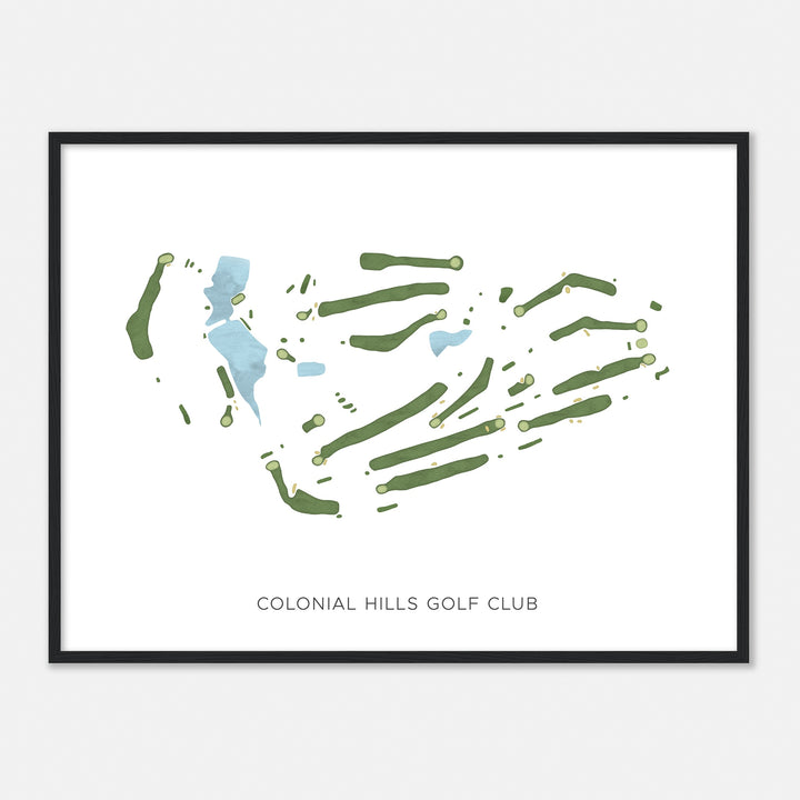 Print of Colonial Hills Golf Club Modern Map