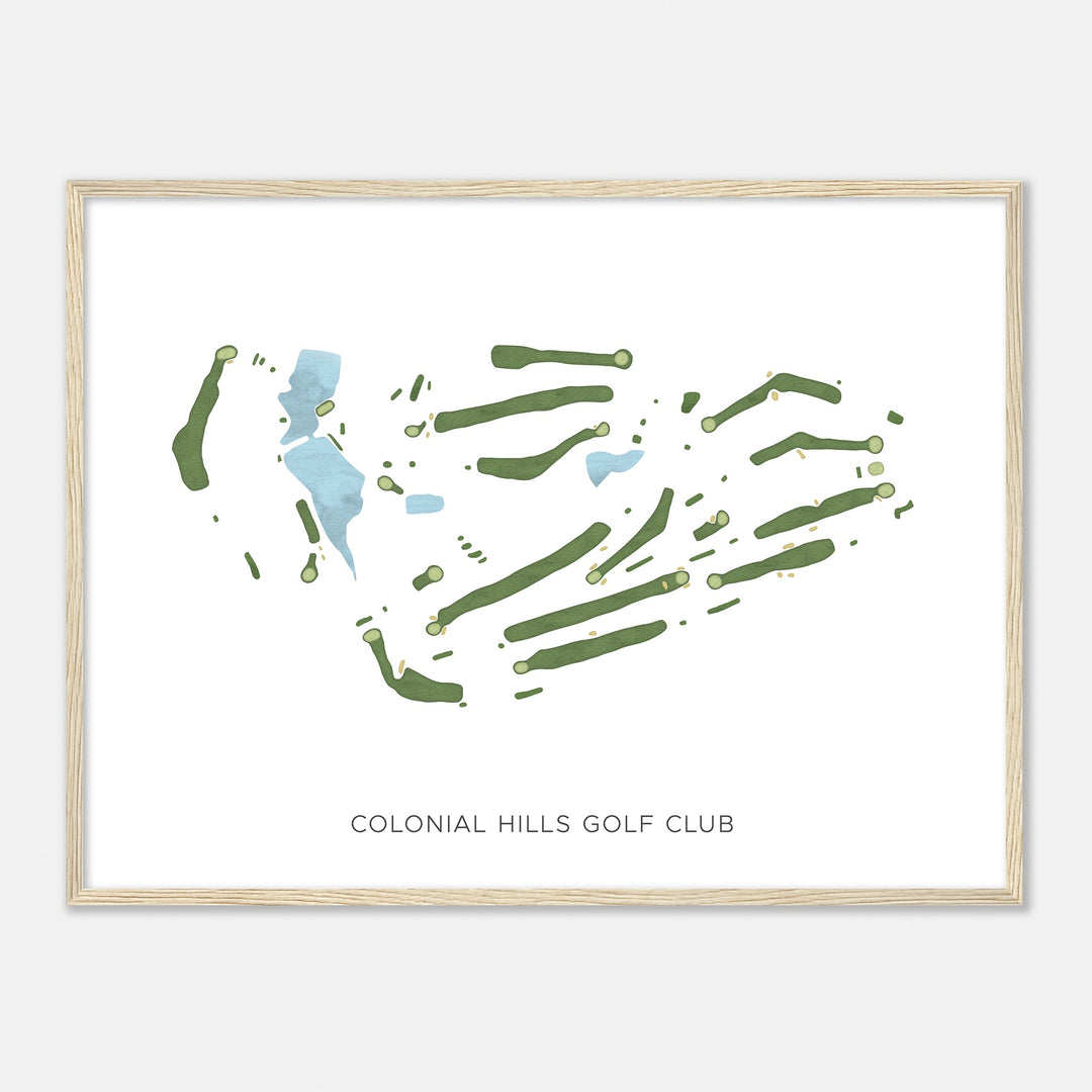 Print of Colonial Hills Golf Club Modern Map