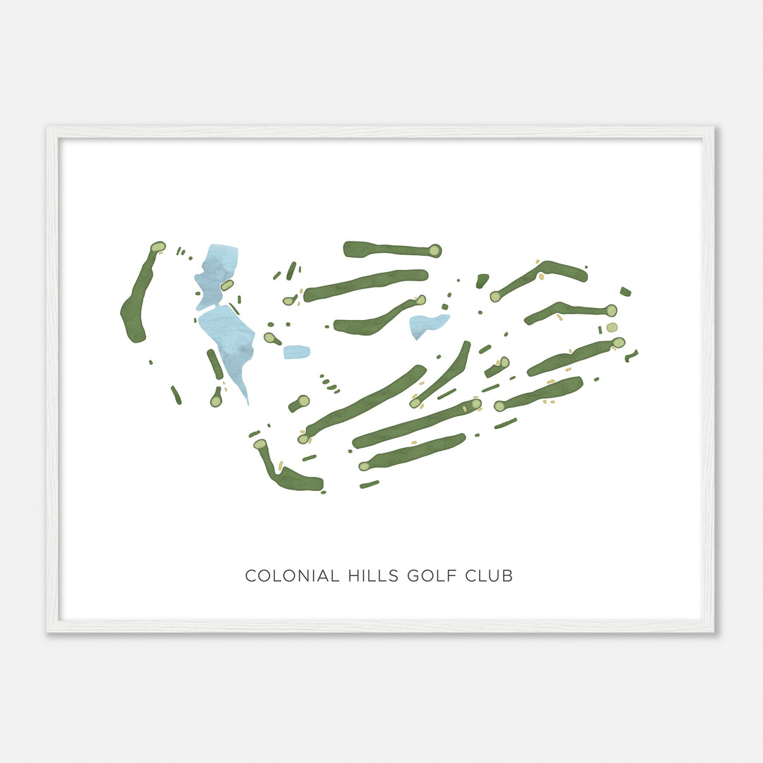 Print of Colonial Hills Golf Club Modern Map