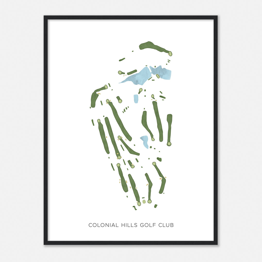 Print of Colonial Hills Golf Club Modern Map