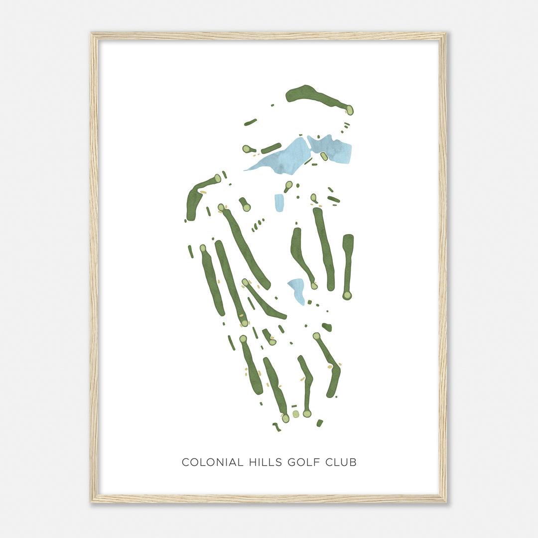 Print of Colonial Hills Golf Club Modern Map